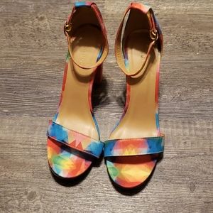 Colorful Open Toe Shoes (NWOT)